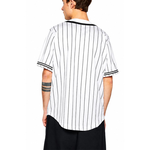 Karl Kani Ανδρικό κολεγιακό πουκάμισο Serif Pinstripe Baseball Shirt